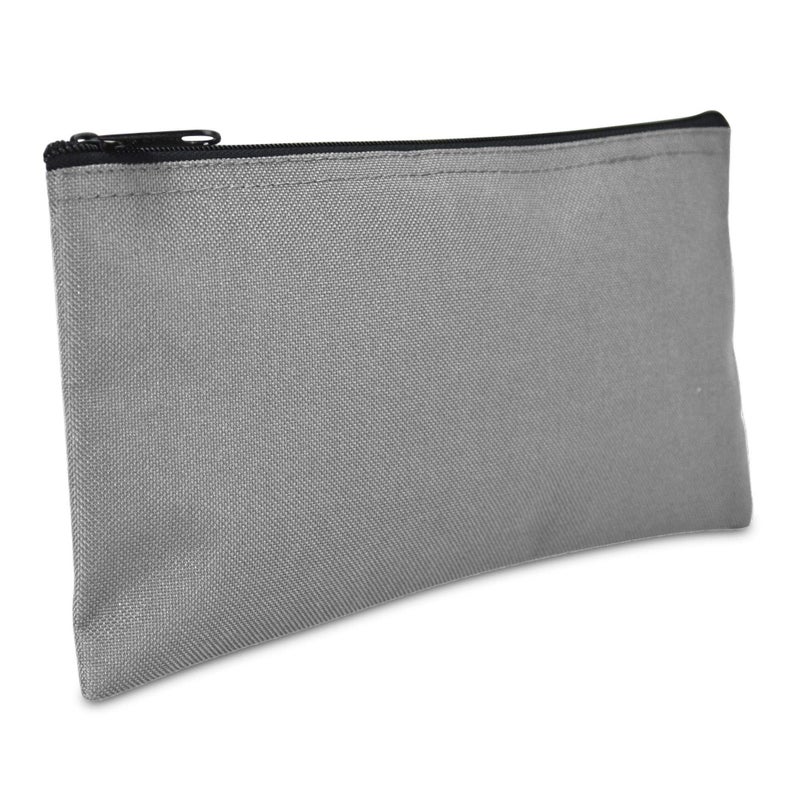 DALIX Bank Bags Money Pouch Securi Deposit Utility Zipper Coin Bag Gray 2 Pack - Image 2